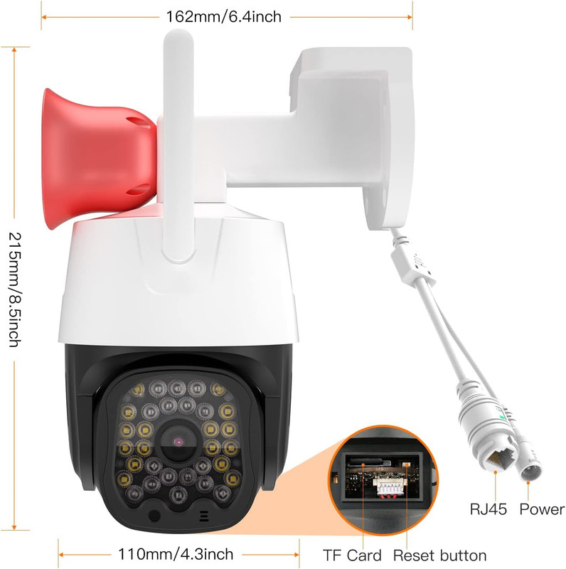 3MP Security Camera Outdoor,Home Camera Security, Outdoor Wifi Camera with 2.5-I gallery