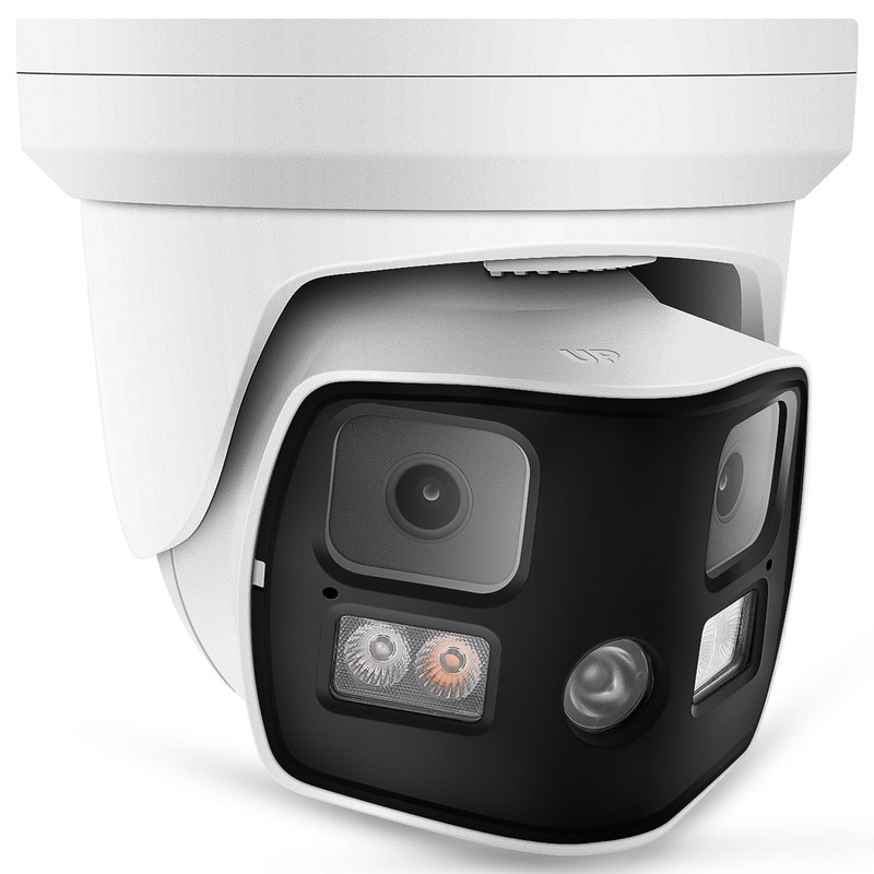 4K 8MP Dual Lens POE IP Camera 180° Panoramic Color Night Vision Metal Housing