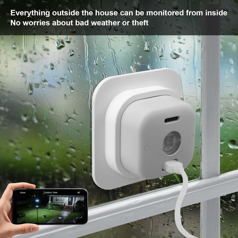 2 Pack Window Mount Compatible with Blink Mini Indoor, Secured Camera Glass Wall gallery