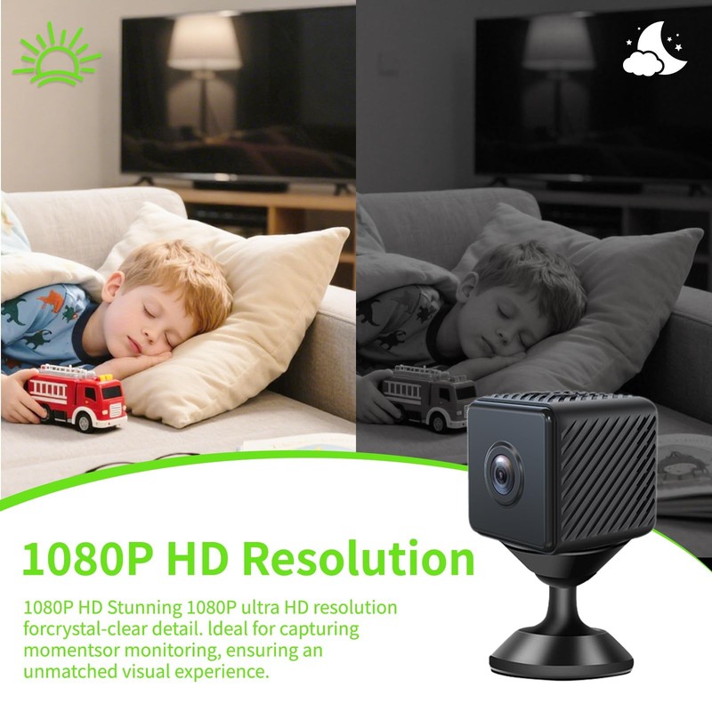 Mini Wireless Camera Home Security cámaras Indoor/Outdoor Cam 1080P HD Small ... gallery