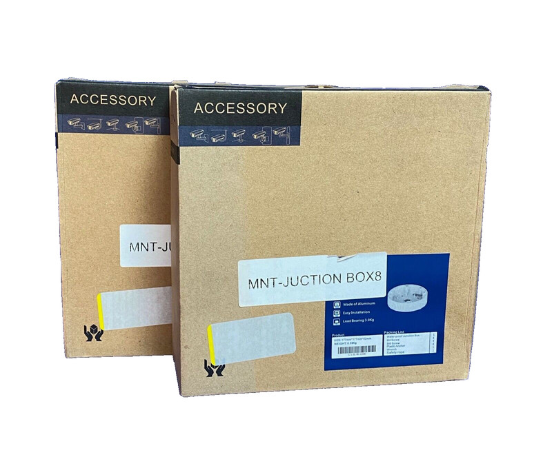 IC REALTIME MNT, JUNCTION-BOX-8, Aluminum-(Lot of 2)-Waterproof-New in Box