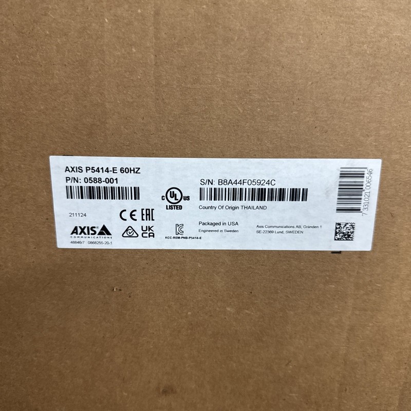 NIB Axis P5414-E 60Hz PTZ Dome Outdoor Security Camera P/N: 0588-001