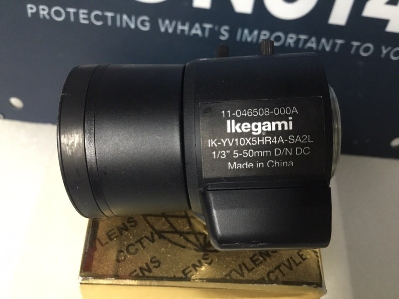 Ikegami Ik-YV10x5HR4A-SA2L CCTV Varifocal Lens W/ 5-50mm 1/3” CS D/N DC TESTED!