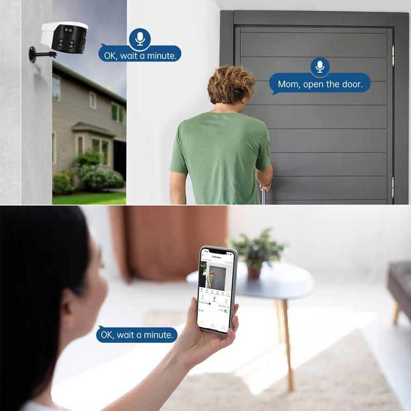 4K 8MP WIFI Dual Lens Panoramic Fixed Camera Outdoor AI Human Security Cameras gallery