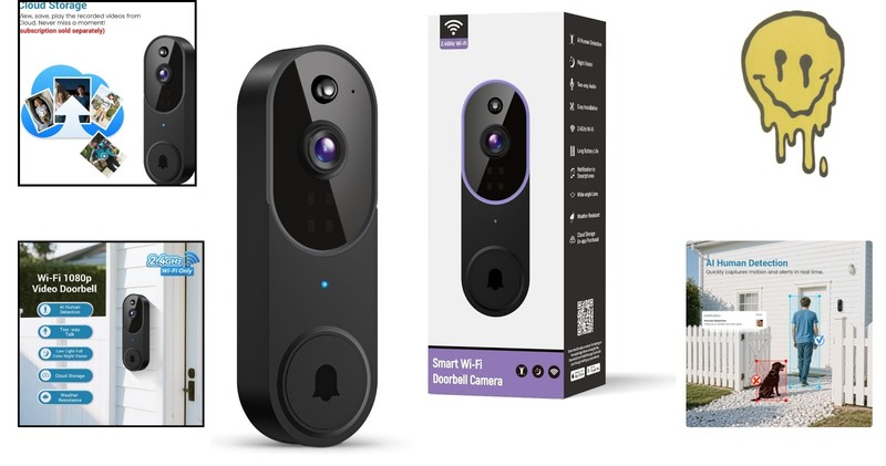 New Video Doorbell 1080p HD Camera WI-FI Night Vision Motion Detection Wireless gallery