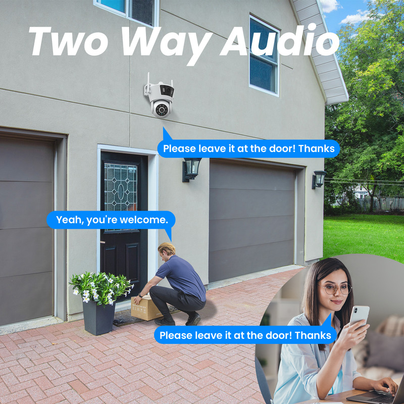 ANRAN 4MP Wireless Pan/Tilt Security Camera Outdoor Dual Lens WiFi Audio Cameras gallery