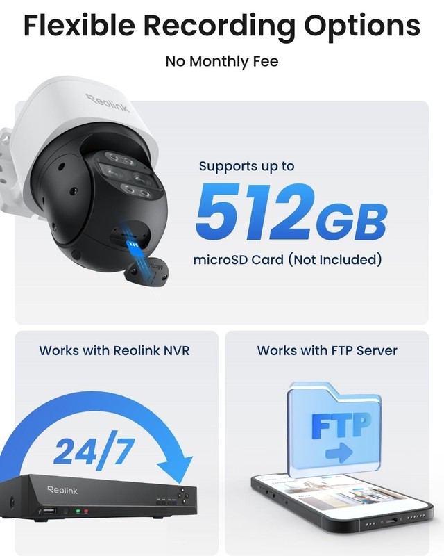 4K PTZ Security Camera System, IP PoE 360° Dual-Lens, 6X Zoom, Outdoor AI Detect gallery