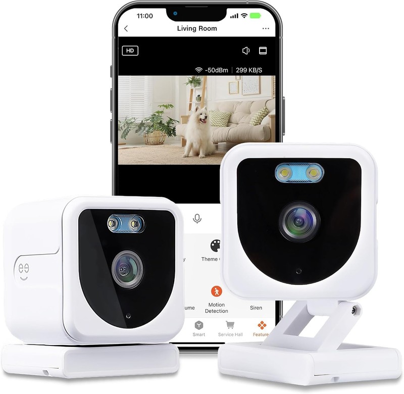 2 Mini WiFi Cameras, Motion & Sound Detection, Night Vision gallery