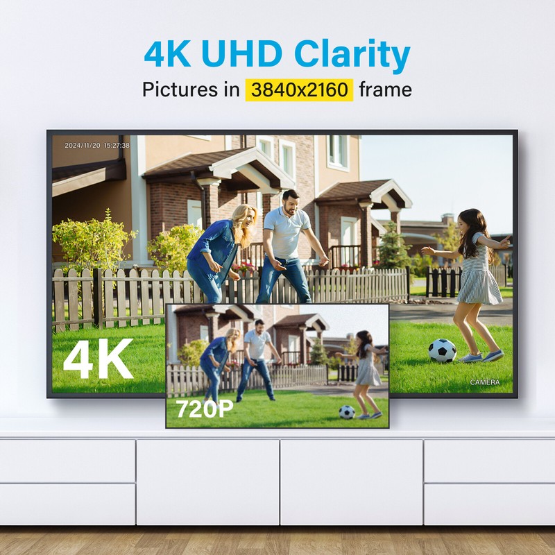 4K Security Camera PoE Outdoor Audio 8MP Night Vision Compatible Hikvision IP66 gallery