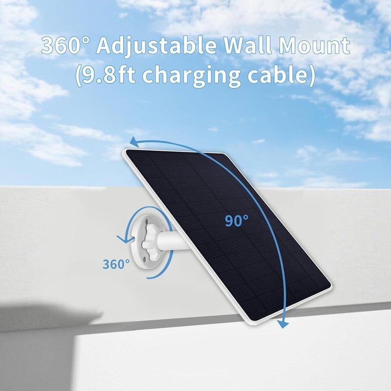 Ring Camera Solar Panel Charger for Stick Up and Spotlight Cams, Weatherproof gallery