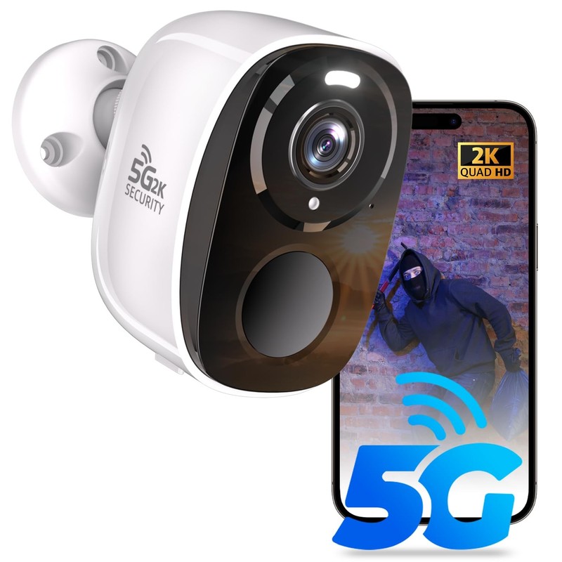 2K Security Camera Wireless Outdoor, 5GHz/2.4GHz WiFi Camera for Home Securit…