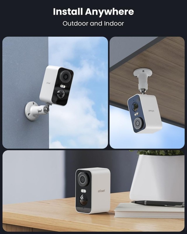 ieGeek Wireless 5MP Wifi Outdoor Battery Powered Security Camera 2-Way Audio gallery