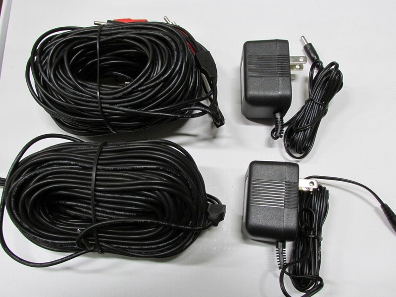 2/pics Wired Infrared Cameras with 2/pics 100ft Cables and 2/pics Power Supply. gallery