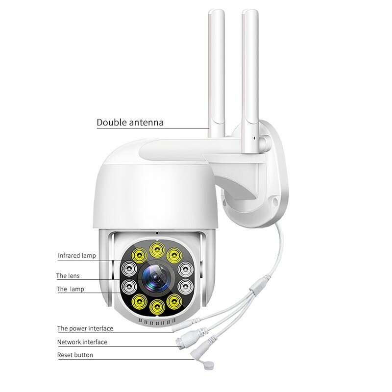 5MP PTZ Camera Waterproof Security Cam Wifi w/ Hotspot Two-Way Voice Intercom gallery