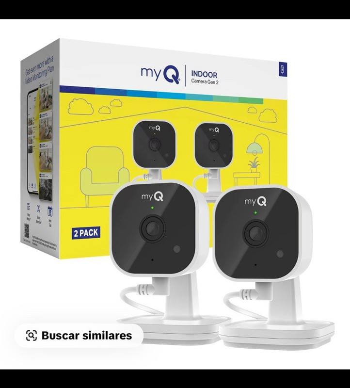 myQ Indoor Camera Gen 2 2-Pack 1080p Wi-Fi, Night Vision, 2-Way Audio