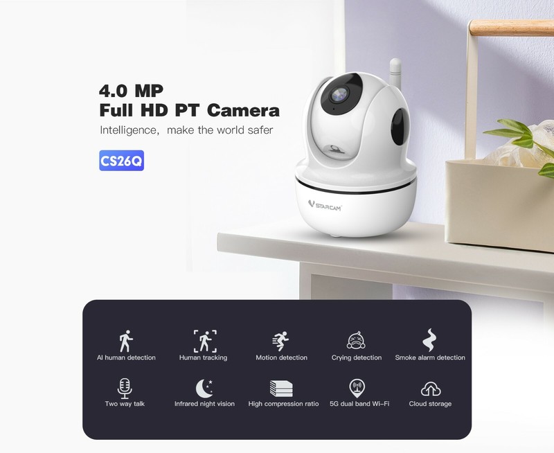 Vstarcam CS26Q HD 4MP Wireless IP Camera 1440P IR CCTV WiFi Home Security Camera gallery
