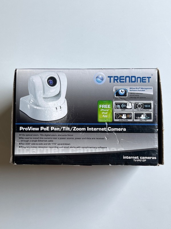 TRENDNET PROVIEW POE PAN/TILT/ZOOM INTERNET CAMERA TV-IP612P
