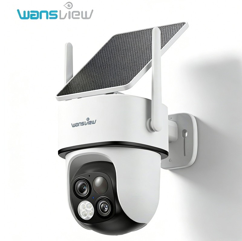 Wansview Dual Lens 2K WiFi Security Camera 64xZoom Outdoor Home Night Vision PTZ