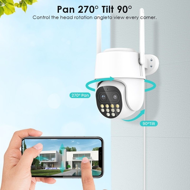 IP Wifi Security Camera 8MP CCTV Outdoor 8x Digital Zoom PTZ Surveillance Camera gallery