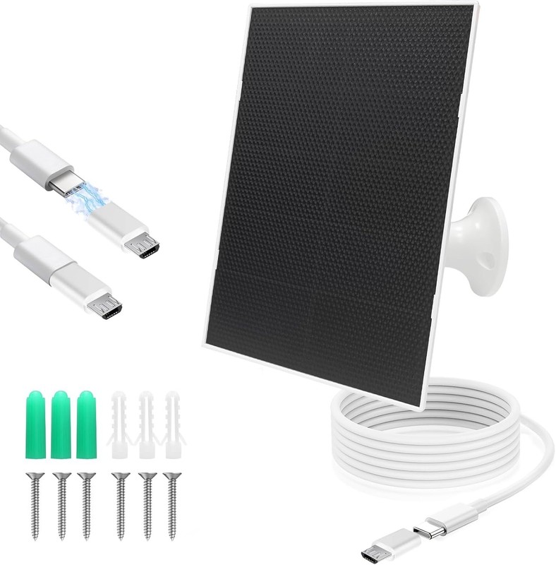 Lightweight 360° Adjustable Solar Panel with 9.8ft Cable for Easy Outdoor Use gallery