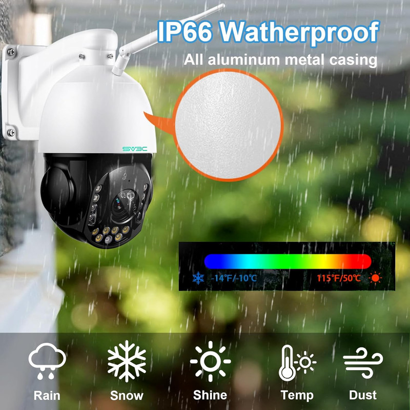4K 36X Zoom PTZ Camera Outdoor, 8MP Dual Band Wifi Security IP Cameras with Floo gallery