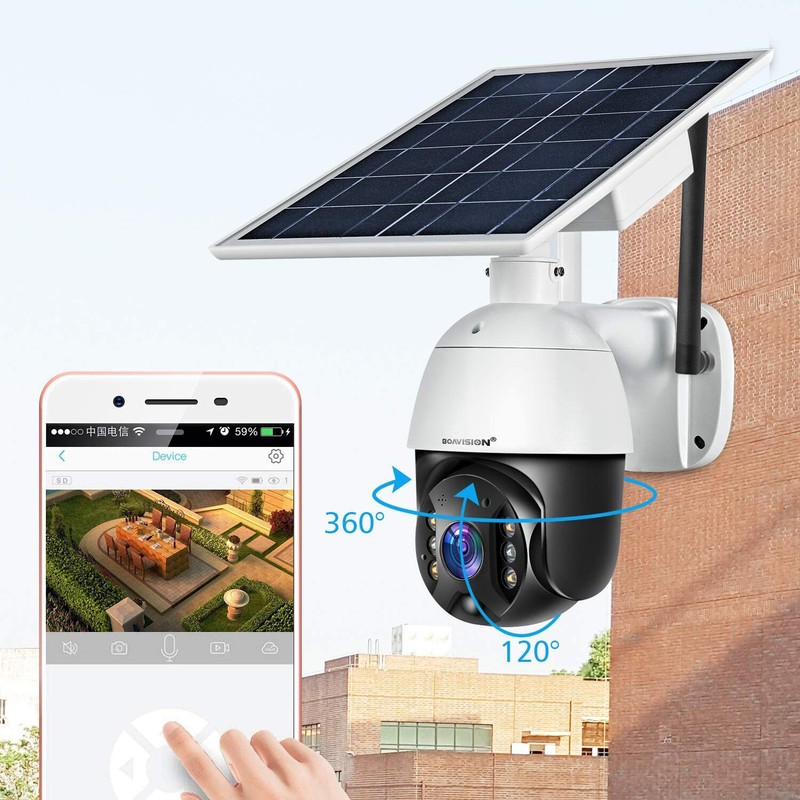 4G Solar Battery Powered Wireless Security Camera 360 Pan Tilt 5MP 2-Way Audio gallery