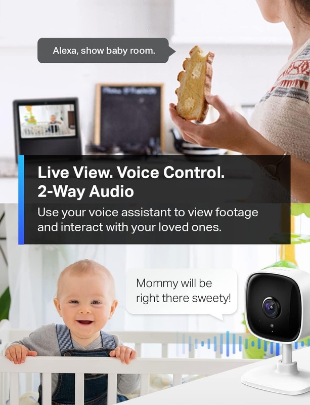 Tapo Spot Camera Indoor Security 1080P Monitor 1 Pack White Screen gallery