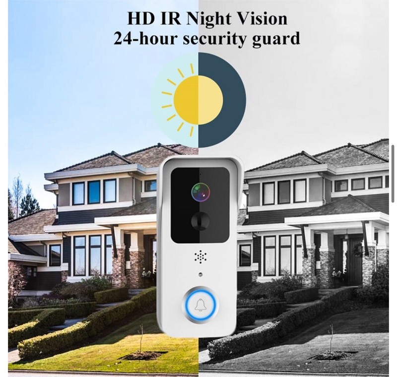 Smart Ring Doorbell 1080H -WiFi 2.4G/5G - white color - Night Vision - 2024 gallery