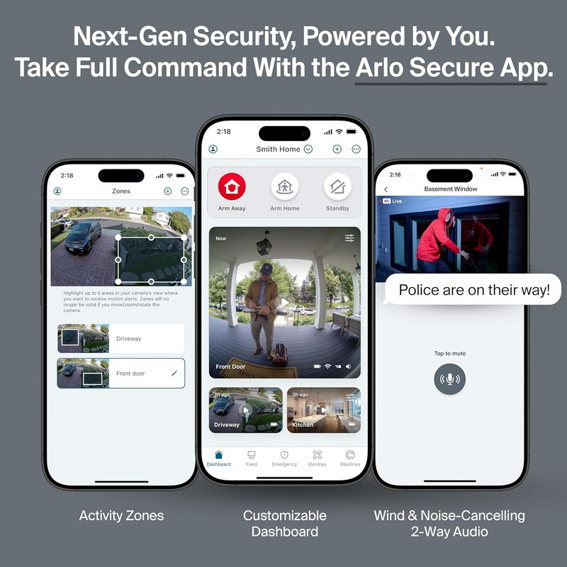 4K HDR Ultra Security Camera System with Smart Hub & AI Captions, 4 Cams gallery