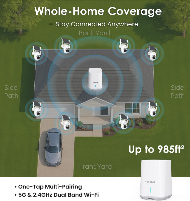 4K Security Cameras Wireless Outdoor, No Subscription, Works in -4°F Cold Solar gallery