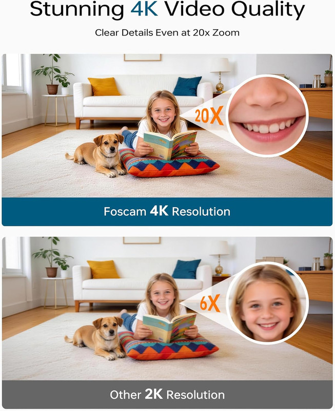 4K Indoor Camera with 360° Auto-Tracking, Alexa Compatible Baby & Pet Monitor gallery