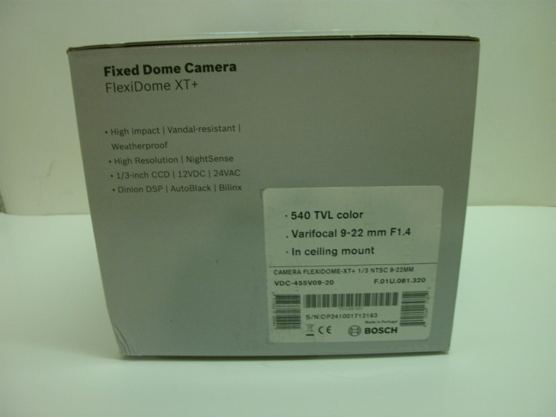 BOSCH VDC-455V09-20 CAMERA FLEXIDOME-XT+ 1/3 NTSC 9-22MM 540 TVL COLOR NIB