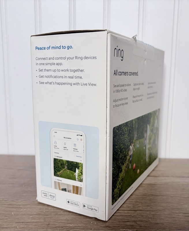 Ring Stick Up Cam Indoor Outdoor 1080p Wi-Fi Plug-In Security Camera White gallery