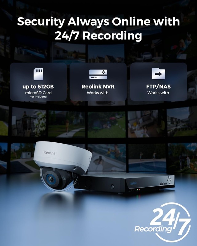 RLC-1240A First 12MP Vandalproof PoE Security Camera,145° Wide Viewing Angle,... gallery