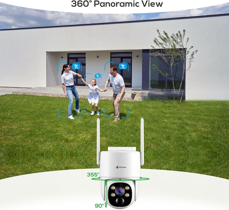PT Solar Camera Security Outdoor | 2K FHD Security Camera Wireless Outdoor, S... gallery