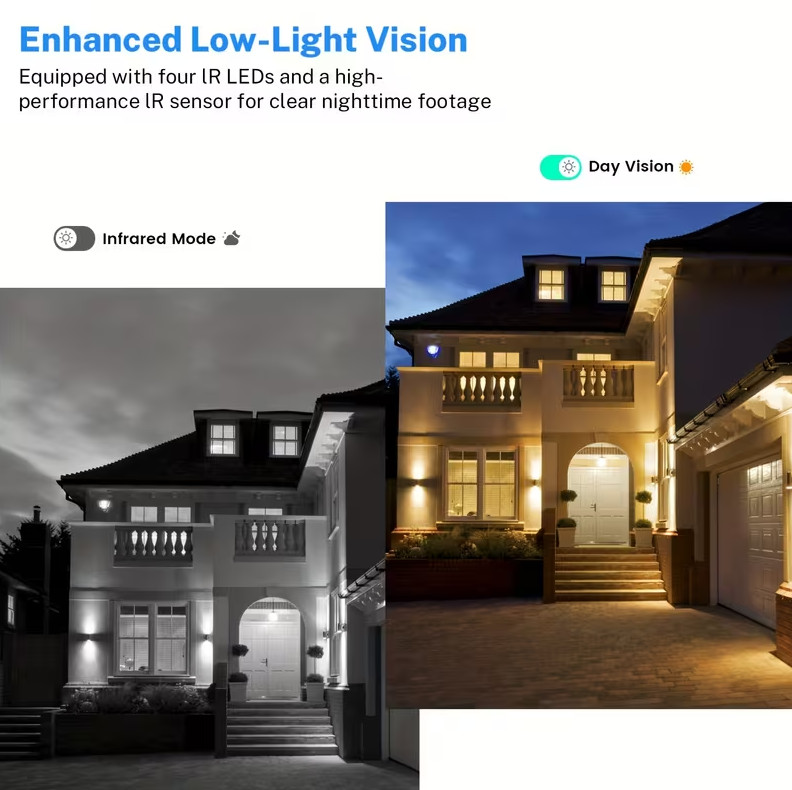 2pcs Smart Video Doorbells with AI Human Detection, Color Night Vision gallery