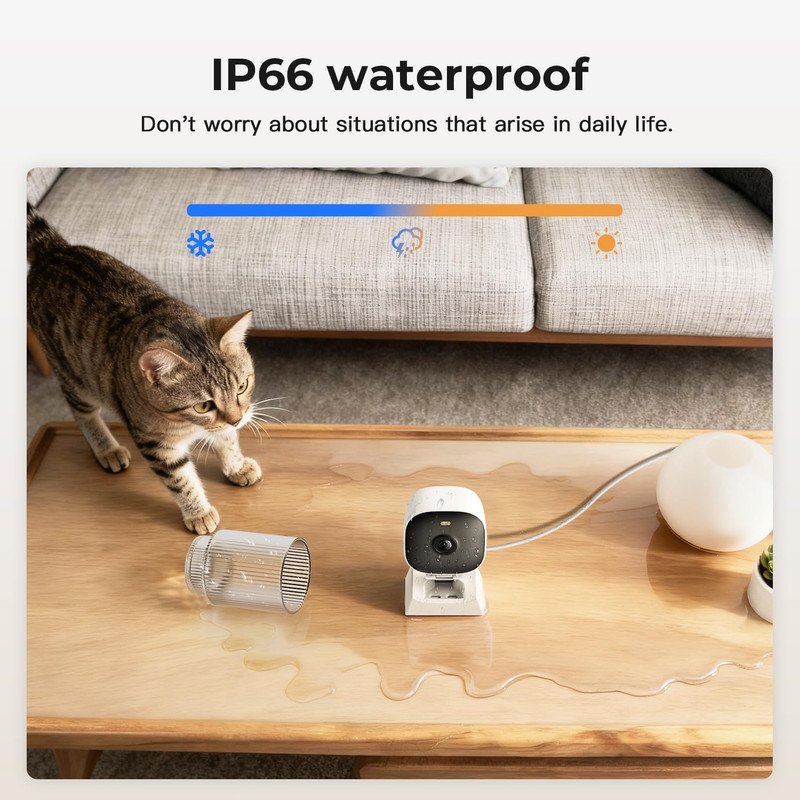 2K Cameras for Home Security,Indoor/Outdoor for Baby/Elder/Pet Monitoring with P gallery