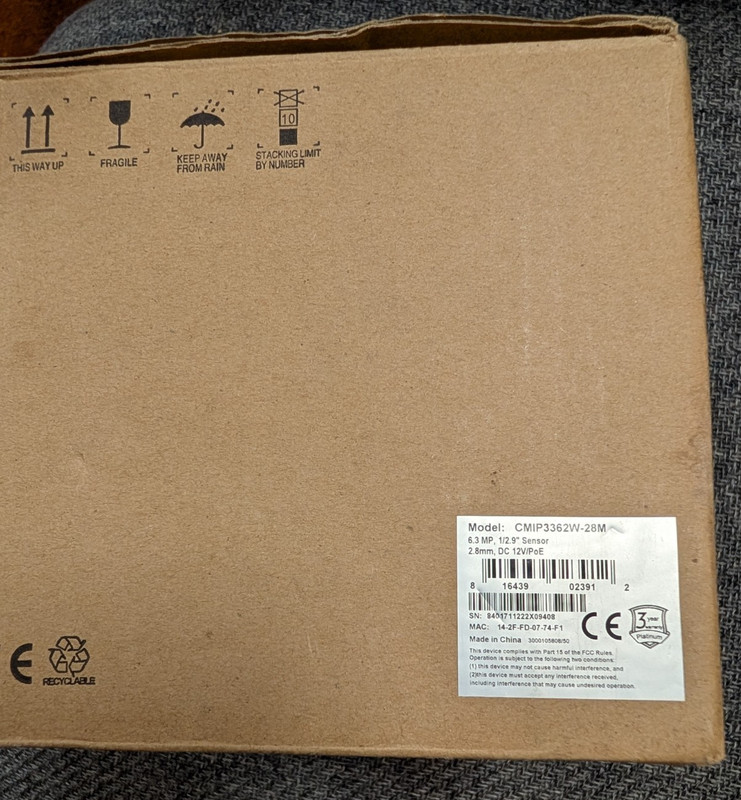 LTS PLATINUM CMIP3362W-28M 6.3MP PoE TURRET NETWORK IR IP SECURITY CAMERA