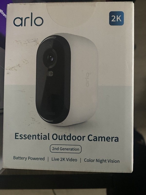 Arlo Essential In/ Outdoor Wireless Security 2nd Gen Spotlight Camera Sealed