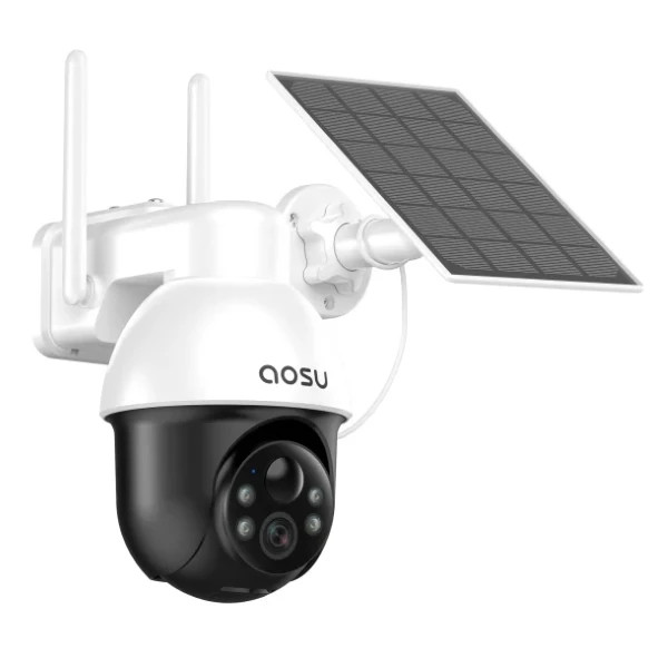aosu Outdoor Solar Security Camera 2K 3MP 360° PTZ 2-Way Talk AI & WIFI
