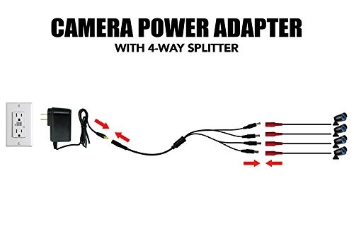 Night Owl Security Camera Power Adapter with 4-Way Splitter black gallery