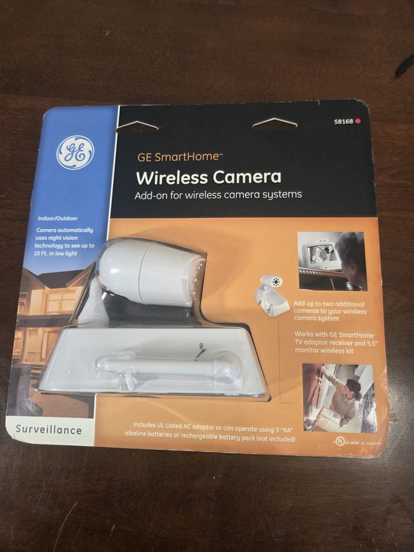 GE SmartHome Wireless Camera 58168 Add-on Indoor Outdoor Night Vision Vintage