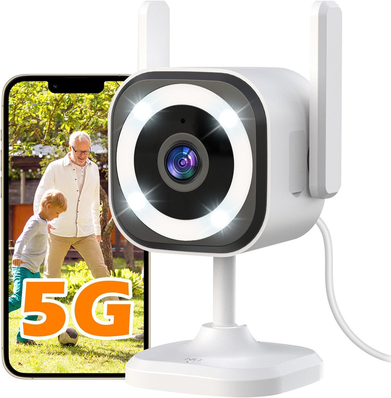 5G Camera for Home Security, 2K Outdoor/Indoor Security Cameras, Baby Monitor Ca gallery