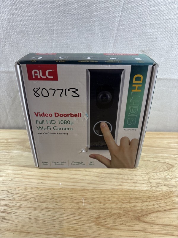 ALC AWF71D 1080P HD Video Camera Doorbell Remote Monitoring WiFi 2-way Audio