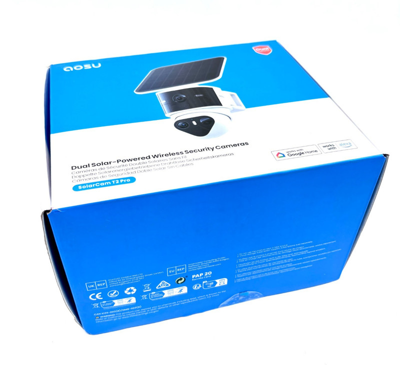 AOSU Dual Solar-Powered Wireless Security Cameras – SolarCam T2 Pro