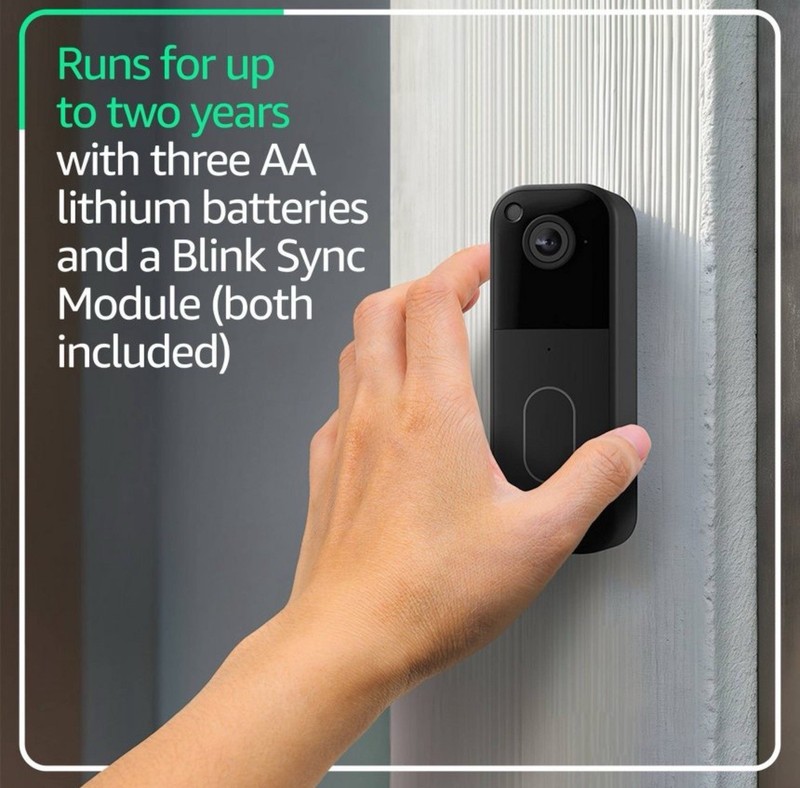 Blink Video Doorbell System with Head-to-Toe HD View, Sync Module Core included gallery
