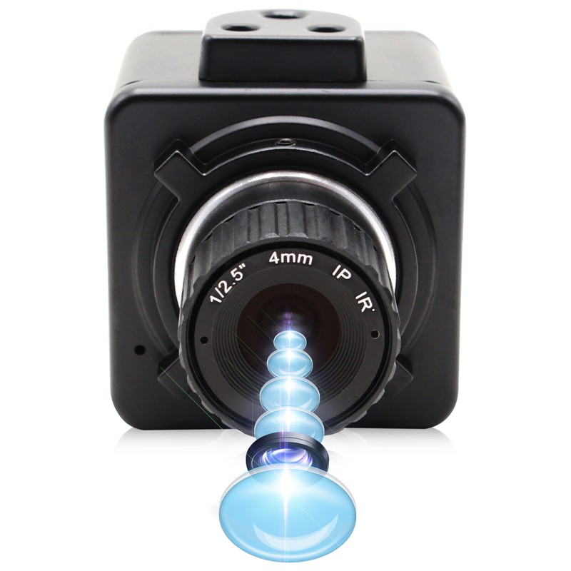Mini Webcam w/ 6mm Manual Focus lens HD 8MP IMX179 Box USB Camera MJPEG YUY2