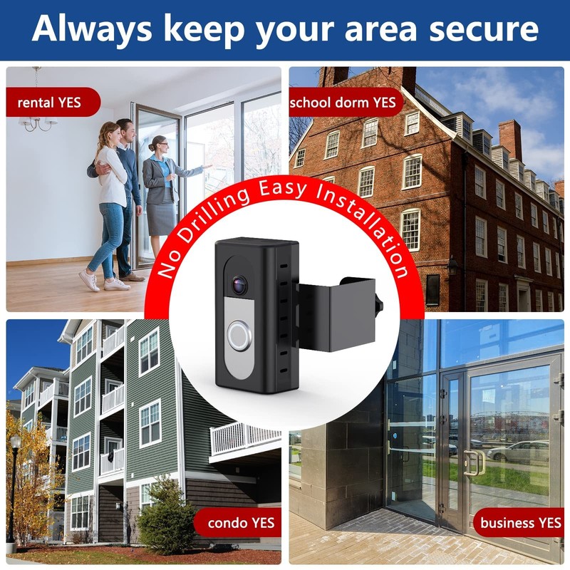 AntiTheft Video Doorbell Mount Compatible with Ring/Blink Wireless Video Door... gallery