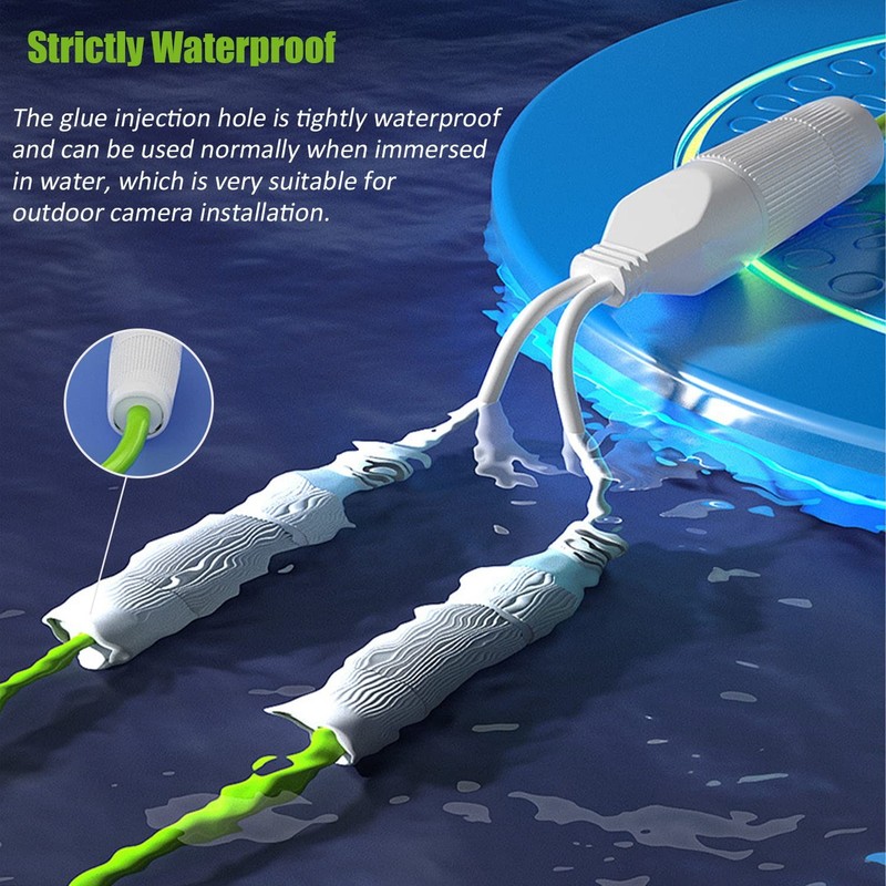 Ethernet Splitter, Waterproof PoE Combiner Splitter Rj45 splitter, White gallery