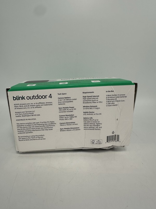 Blink Outdoor 4 Wireless Battery Security Camera Weatherproof Alexa *SEE PHOTOS* gallery